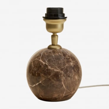 Base Per Lampada Da Tavolo In Pietra Naturale Marvexi Marmo Marrone - Sklum