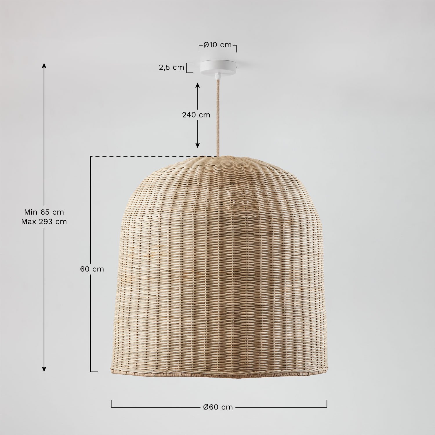 Lampada a sospensione da esterno Flandes, MISURE