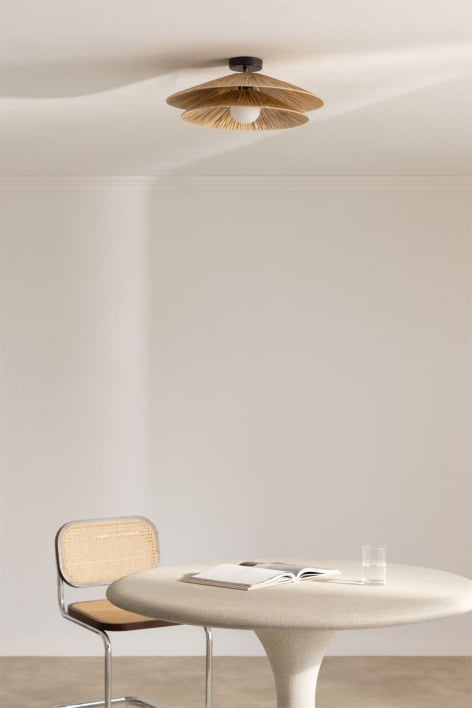 Plafoniera da soffitto Ø50 cm in rafia Aislin