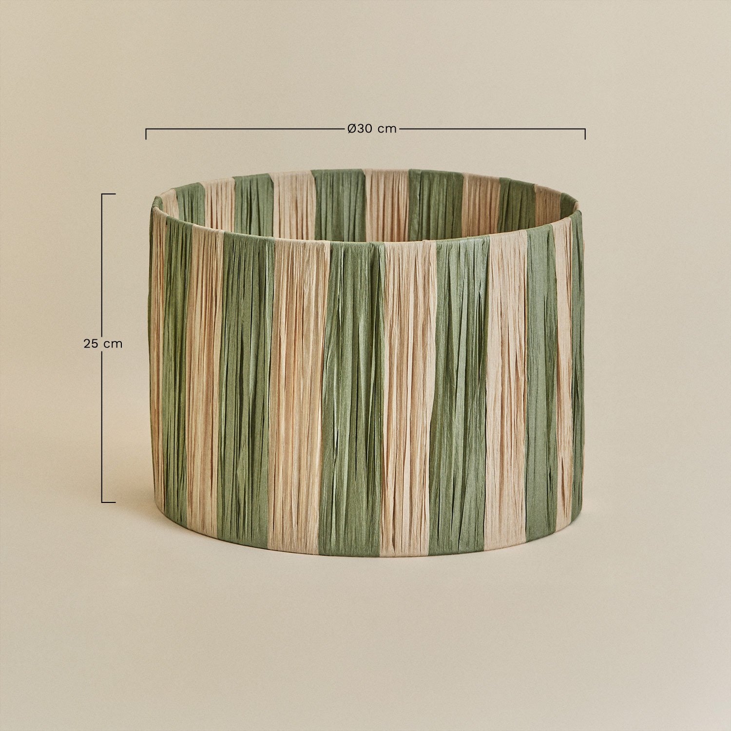 Paralume Ø30 cm in carta intrecciata Marsali, MISURE