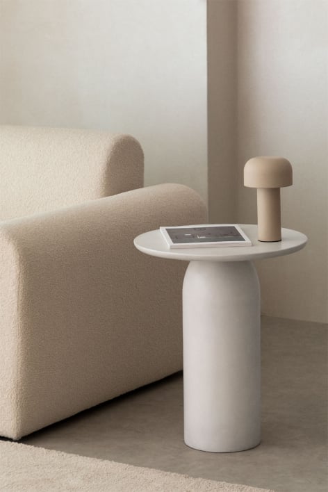 Tavolino rotondo Ø45 cm in cemento Layana