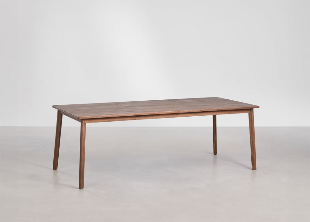 Rectangular acacia wood dining table Kaela - Marrone acacia scuro