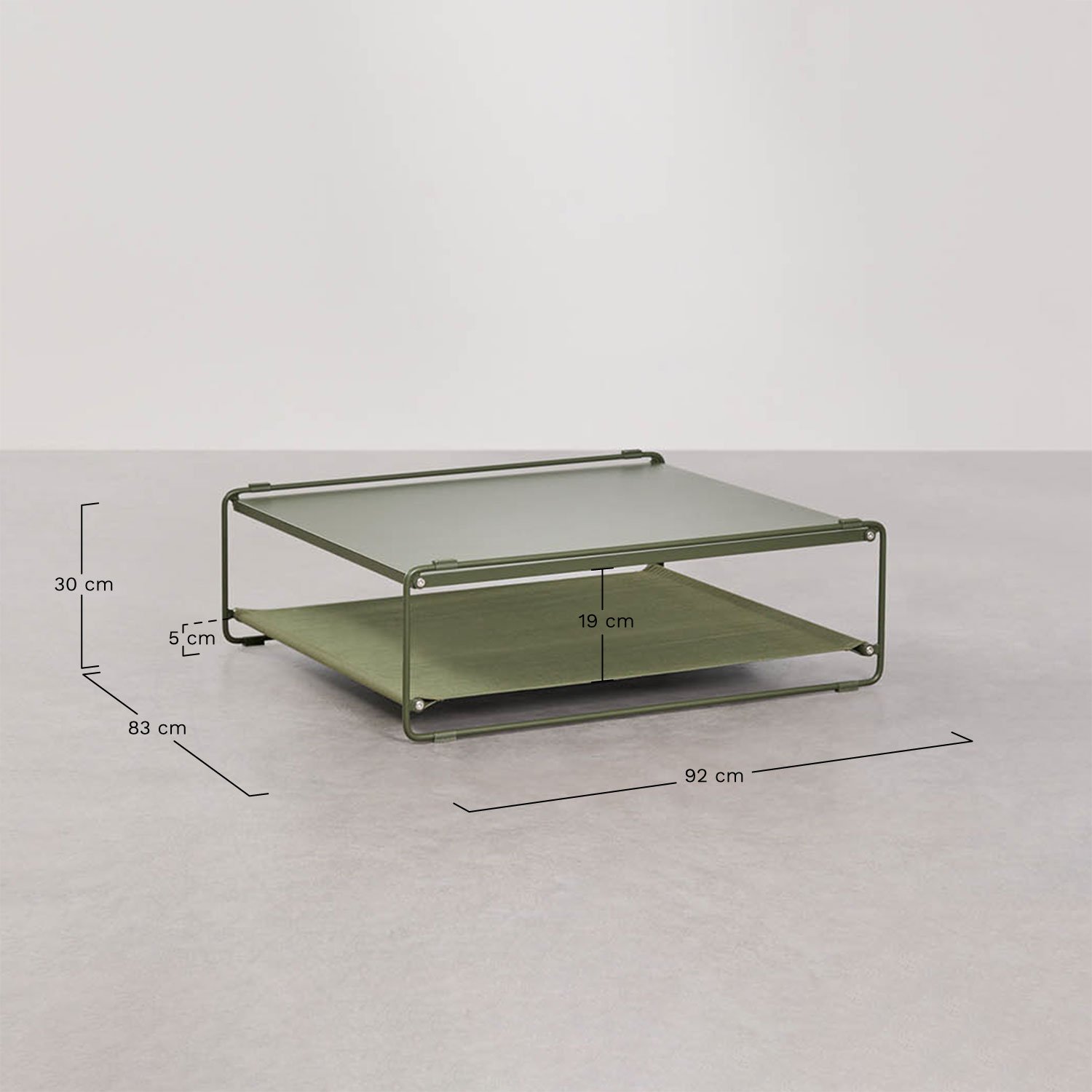 Set da giardino con divano modulare a 3 pezzi, poltrona, tavolino e pouf convertibili Amaro, MISURE