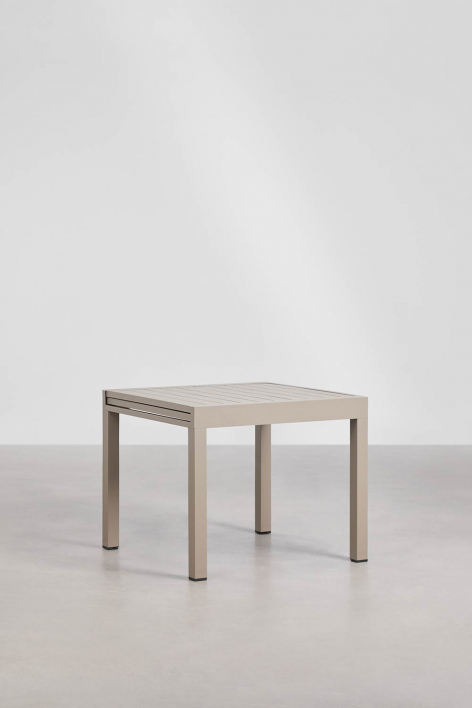 Tavolo da giardino 90-180x90 cm allungabile in alluminio Starmi