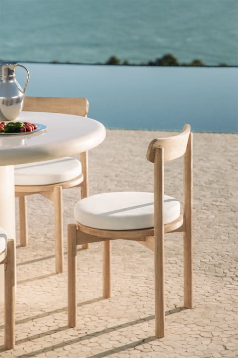 Sedia da giardino in legno di acacia Nualis