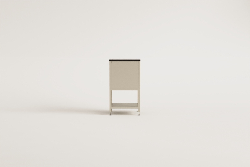 Modulo angolare di stoccaggio per cucina modulare da esterno in acciaio Savona