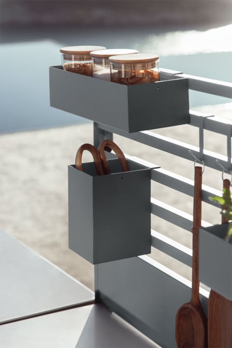 Cestino per utensili 15x10 cm per cucina modulare da esterno in acciaio Savona