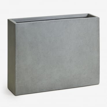 Vaso Da Esterno Rettangolare In Cemento Neyrua 75 X 20 X 60 Cm & Grigio Chiaro - Sklum