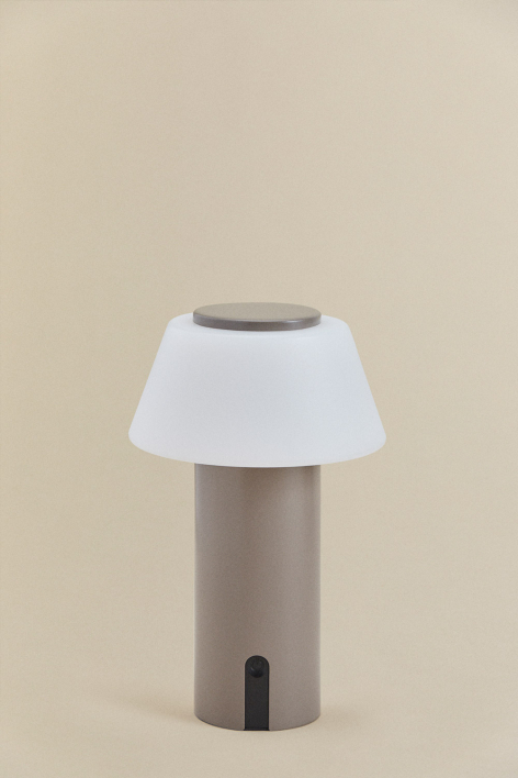 Lampada da tavolo LED wireless in ferro Socotra - Moka Brown