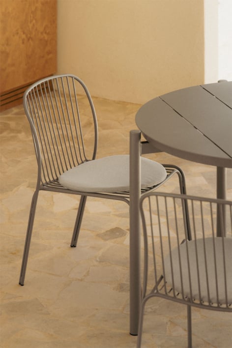 Sedia da giardino in acciaio Anerina - Moka Brown