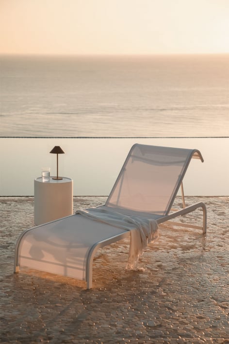 Sdraio reclinabile in acciaio Marietta