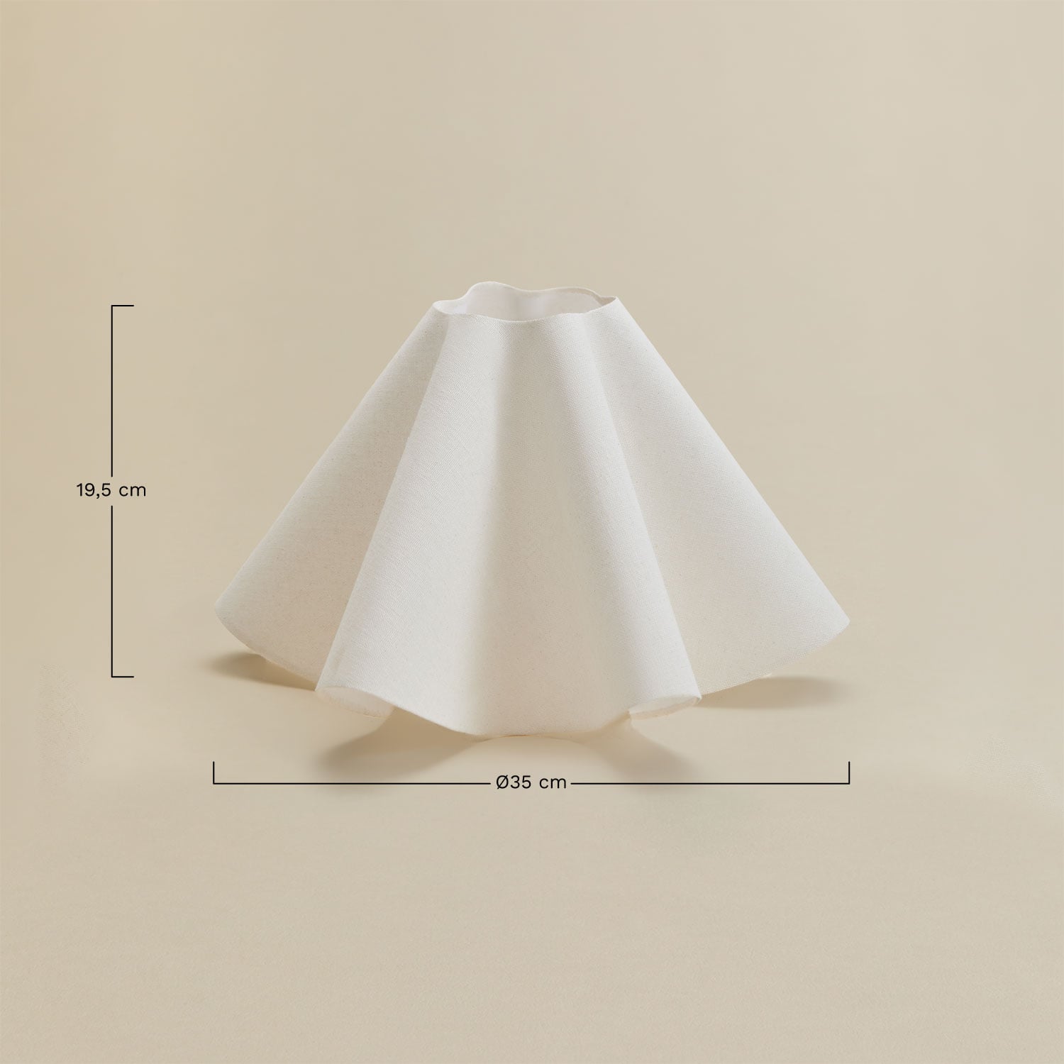 Paralume per lampada Ø35 cm in lino Azahara, MISURE