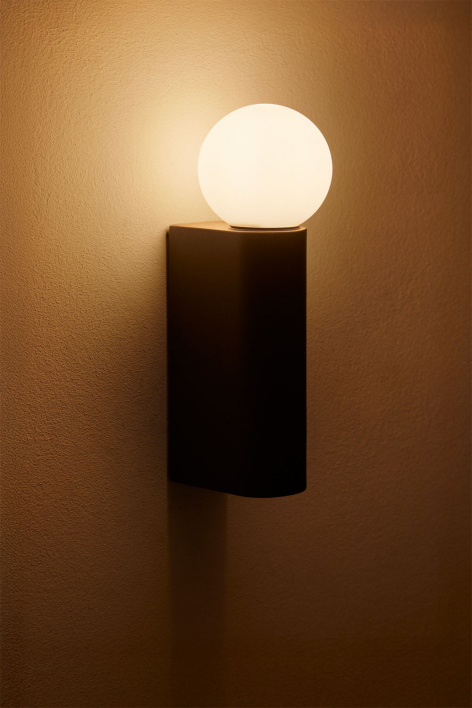 Applique da parete con sfera di cristallo per esterni in alluminio Irvine