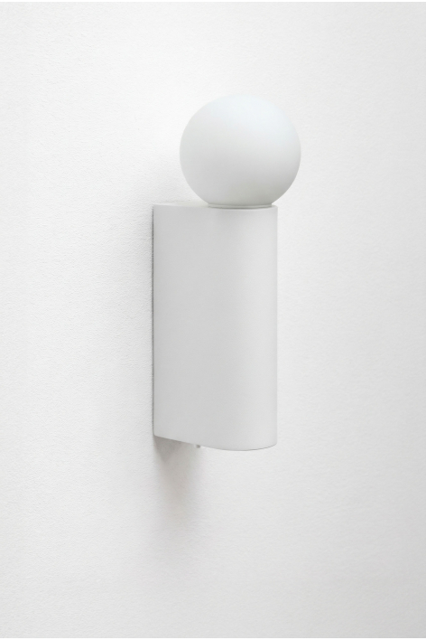 Applique da parete con sfera di cristallo in alluminio Irvine - Bianco