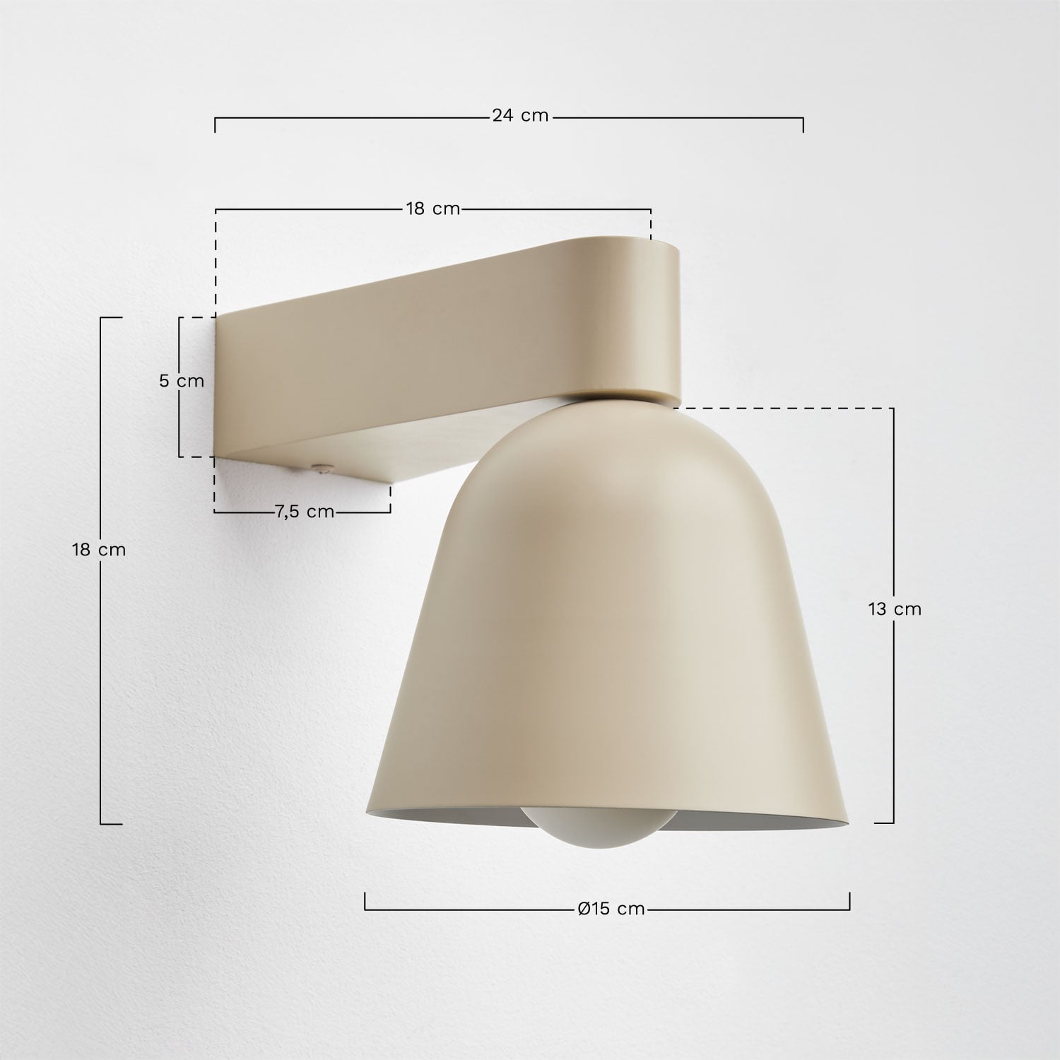 Applique da parete per bagno in ferro Briavel, MISURE