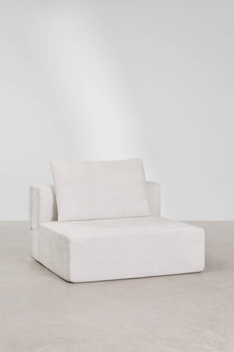 Modulo centrale per divano modulare in ciniglia confezionato sottovuoto Norridge