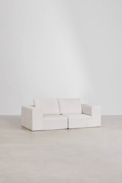 Divano modulare a 2 pezzi in ciniglia confezionato sottovuoto Norridge