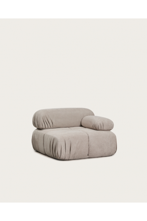 Modulo angolare destro per divano modulare in bouclé confezionato sottovuoto Kendall