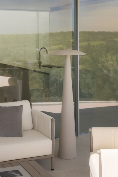 Lampada da terra LED wireless per esterni in ferro Irune