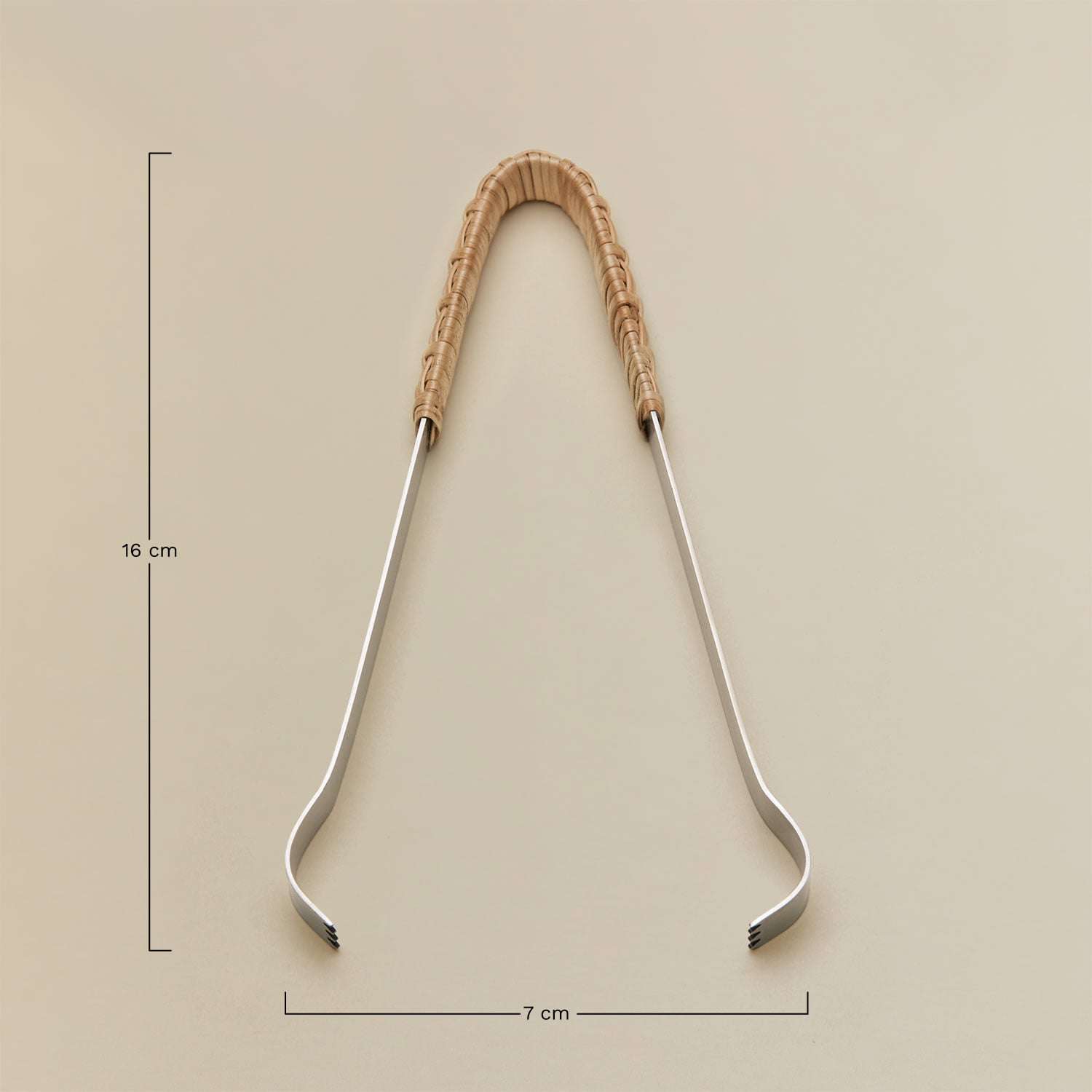 Set di secchiello per ghiaccio con pinze in acciaio inox e bambù Dakomi, MISURE
