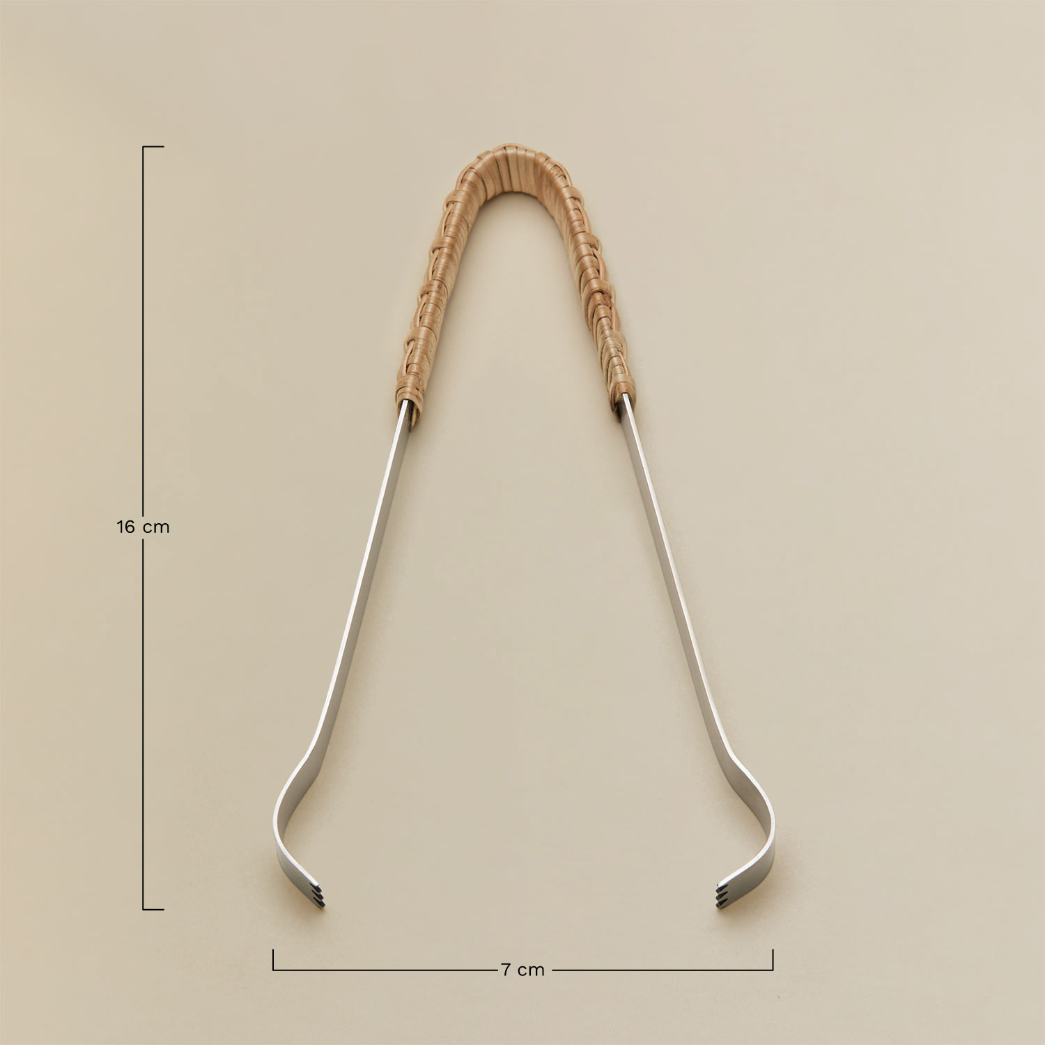 Pinze per ghiaccio in acciaio inox e bambù Dakomi, MISURE