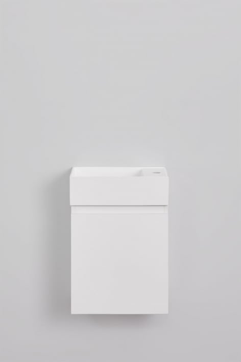 Set di mobili da bagno sospesi in legno con lavabo integrato Abigail