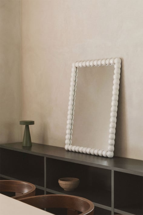 Specchio da parete in legno di mango Trisnia