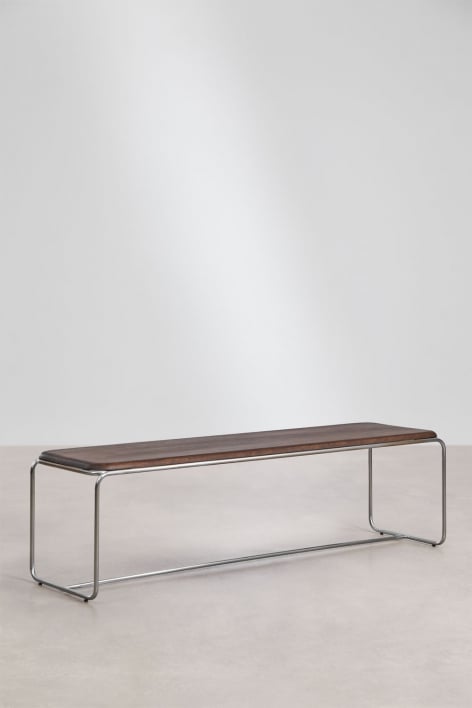 Panca 160 cm in legno di acacia e acciaio inossidabile Altrex