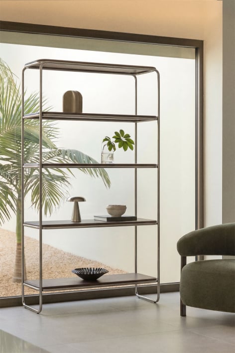 Scaffale in legno di acacia e acciaio inossidabile Altrex