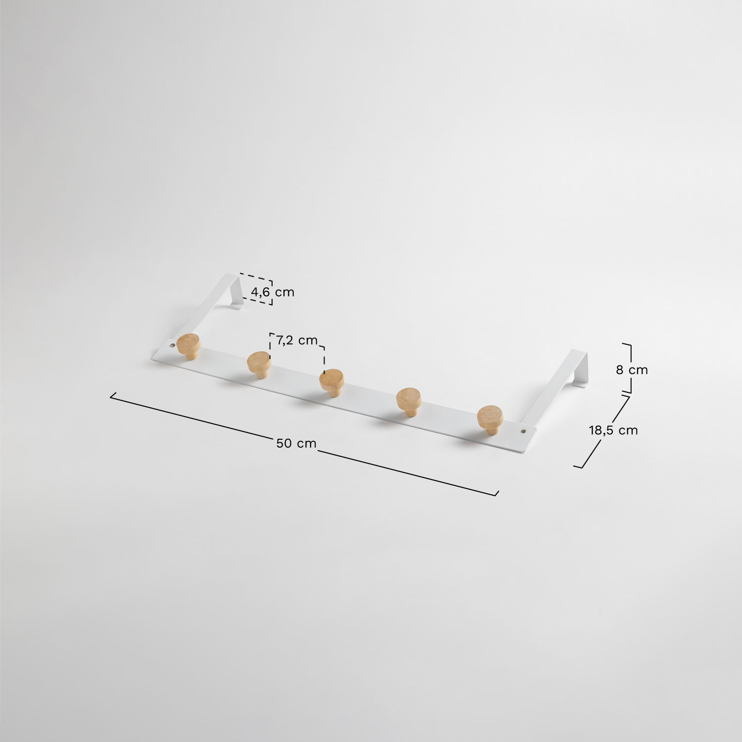 Appendiabiti da porta in ferro Kinsale, MISURE