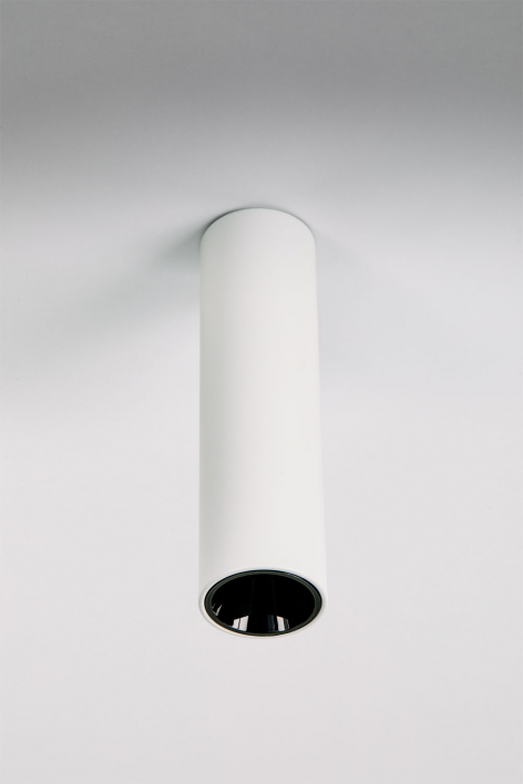 Applique da soffitto LED di superficie rotondo in alluminio Luisiana Ø4 cm - Bianco - Nero