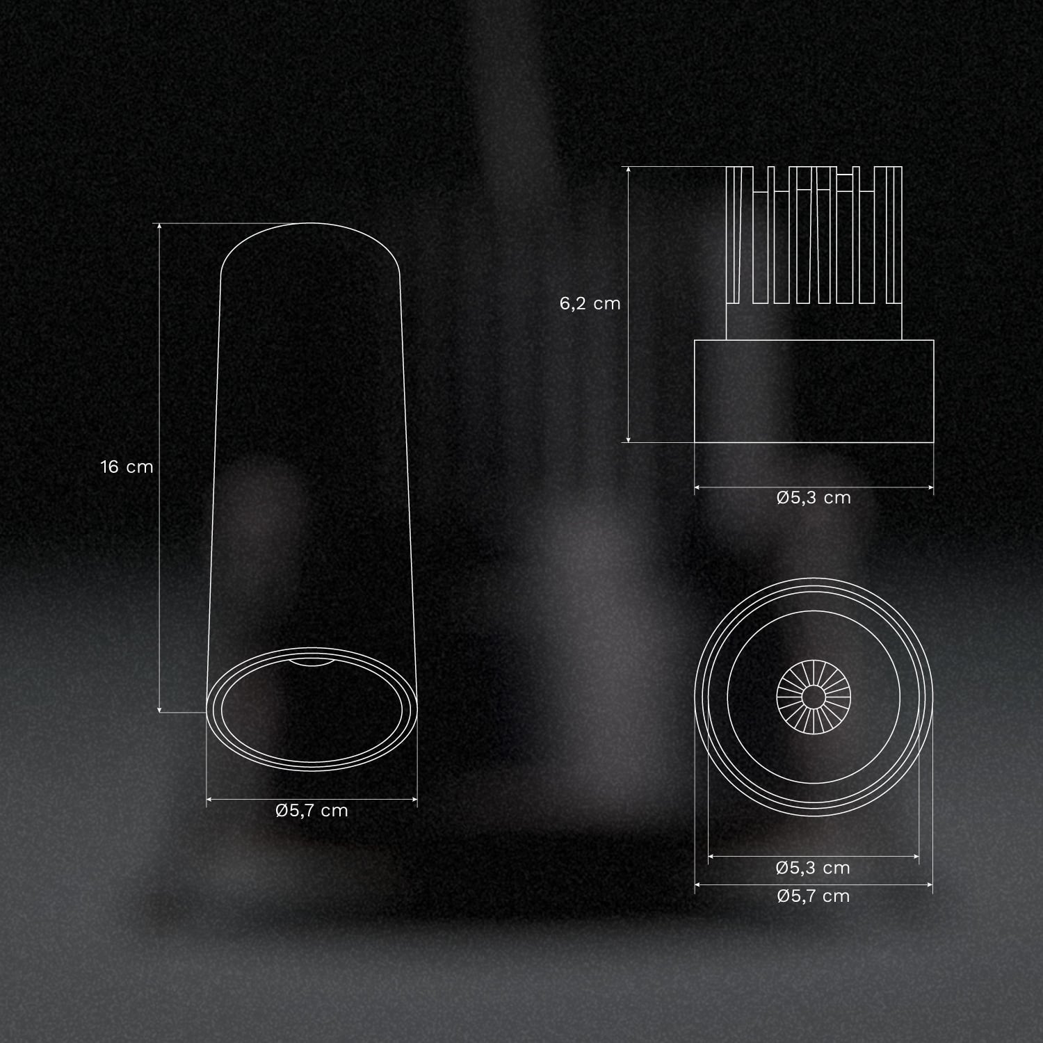 Plafoniera a LED rotonda da Ø5,7 cm in alluminio Luisiana, MISURE