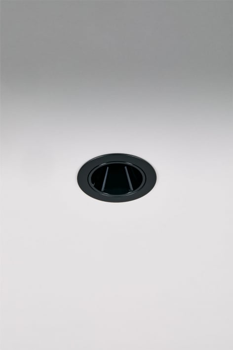 Downlight LED da incasso con cornice rotonda Ø5 cm in alluminio Luisiana