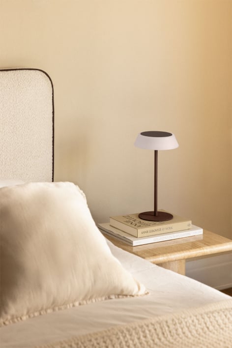 Lampada da tavolo solare LED wireless in polietilene e ferro Ulenia
