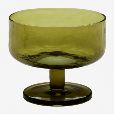 Set Da 4 Bicchieri Da Cocktail 33 Cl In Vetro Leomie Verde Olivastro Intenso - Sklum