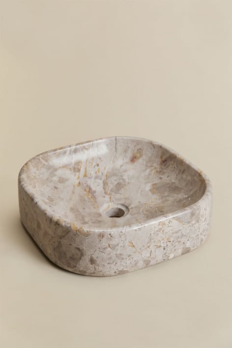Lavabo quadrato 40x40 cm in marmo Francesca