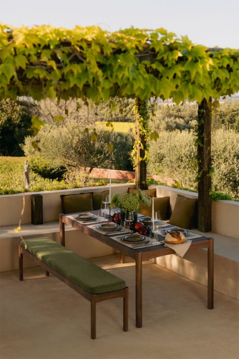 Tavolo da giardino rettangolare in legno di acacia Karvia