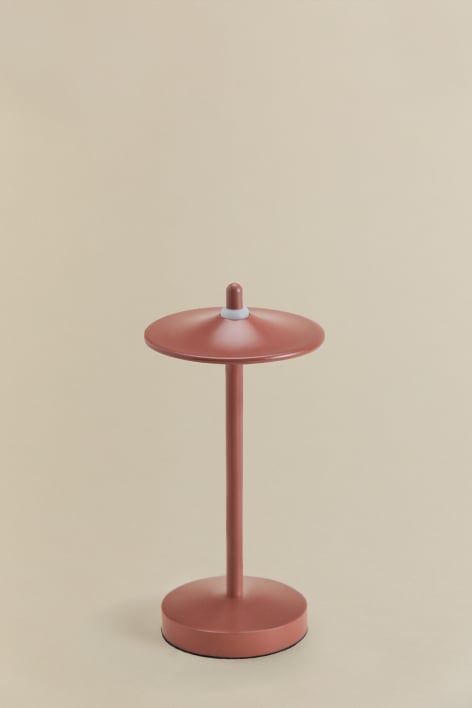 Lampada da tavolo LED wireless in ferro Zuniga - Terracotta