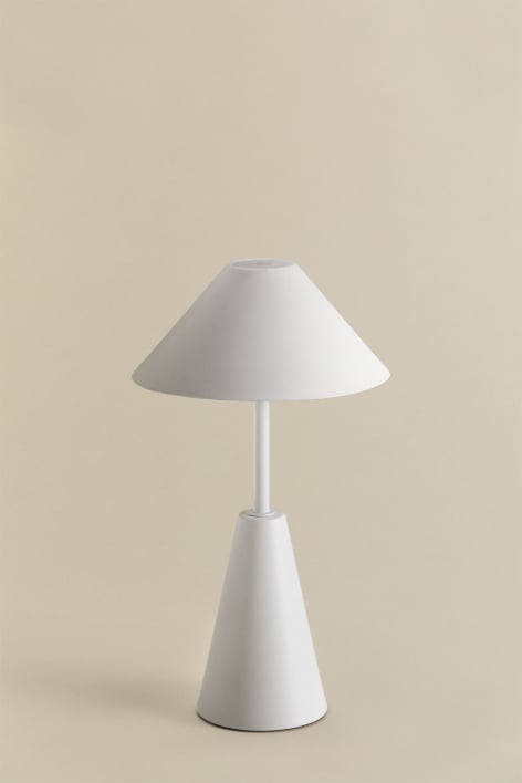Lampada da tavolo LED wireless in ferro Alexis - Bianco