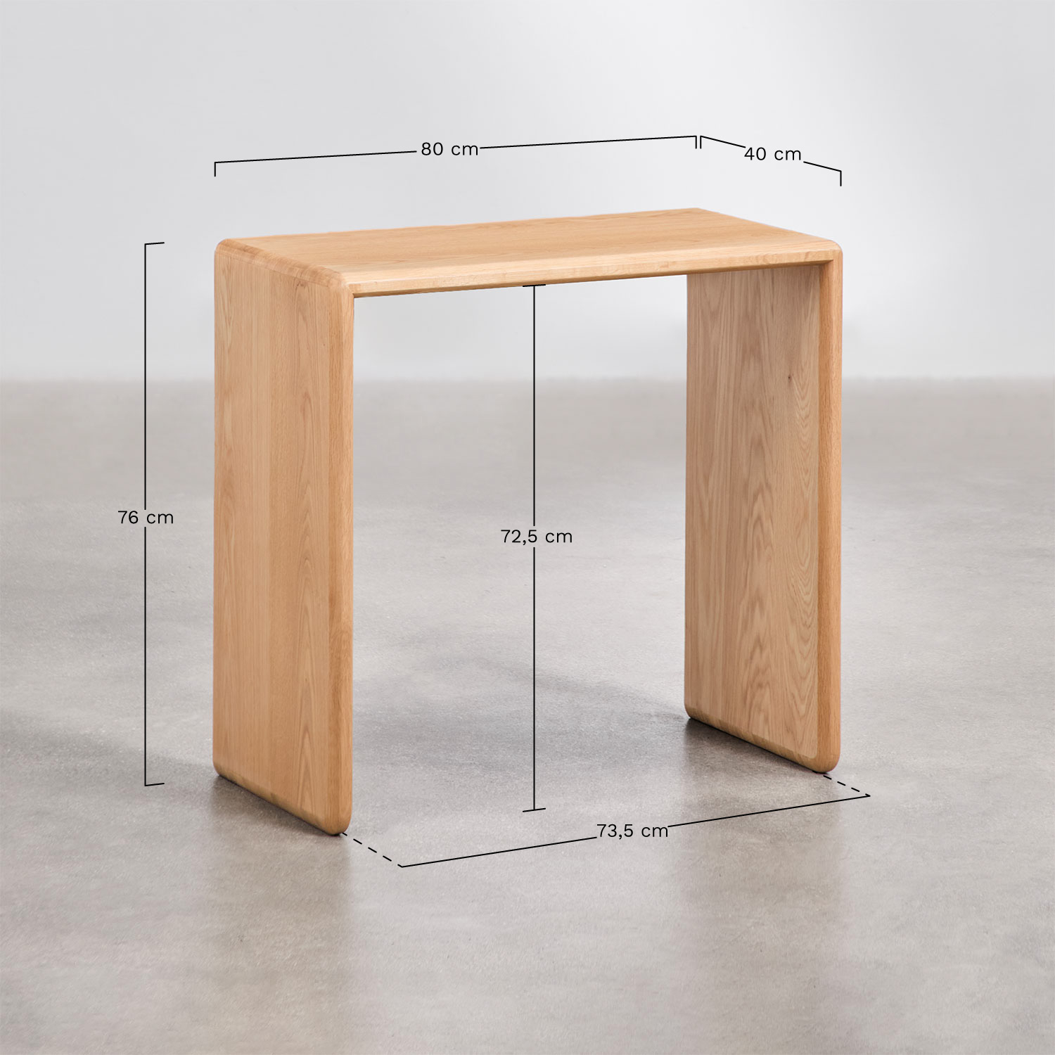 Scrivania in legno Treveris, MISURE