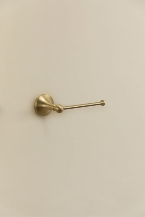 Portarotolo da bagno in acciaio inox oro spazzolato Alejandra