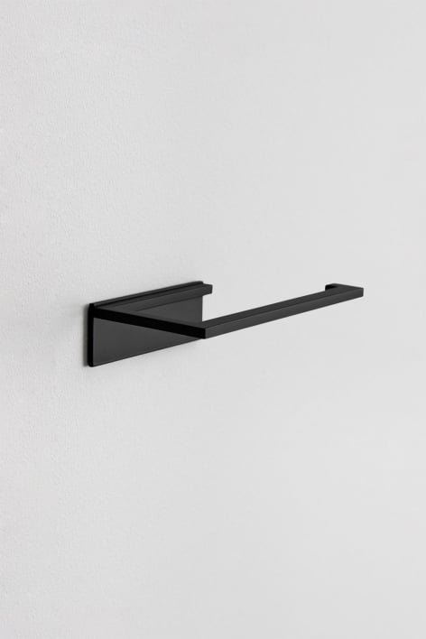 Portarotolo da bagno in acciaio inox nero opaco Jalter