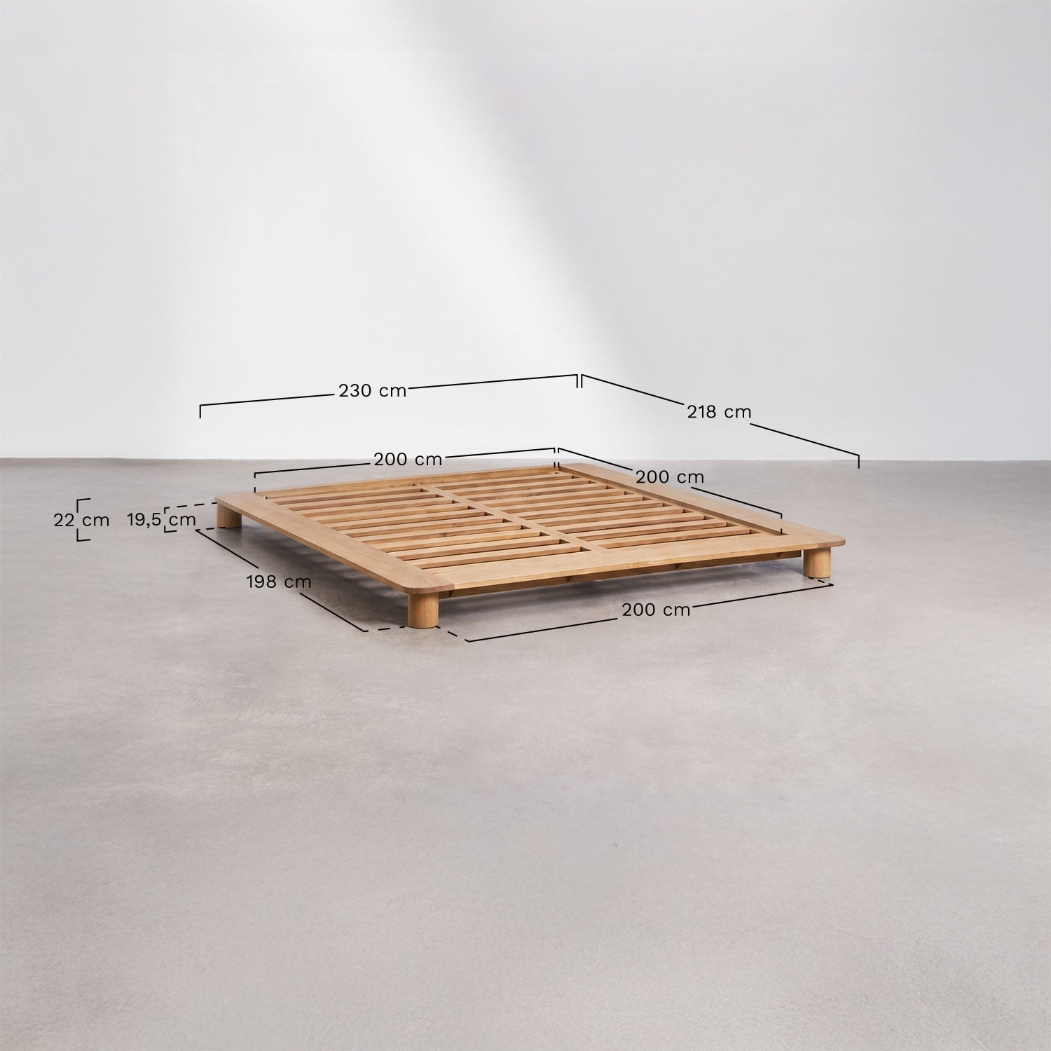 Letto in legno di mango Mariselina, MISURE