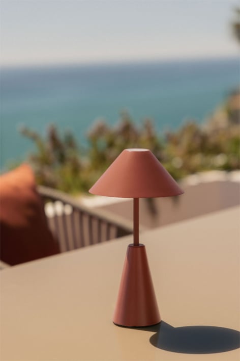 Lampada da tavolo LED wireless per esterni in ferro Alexis