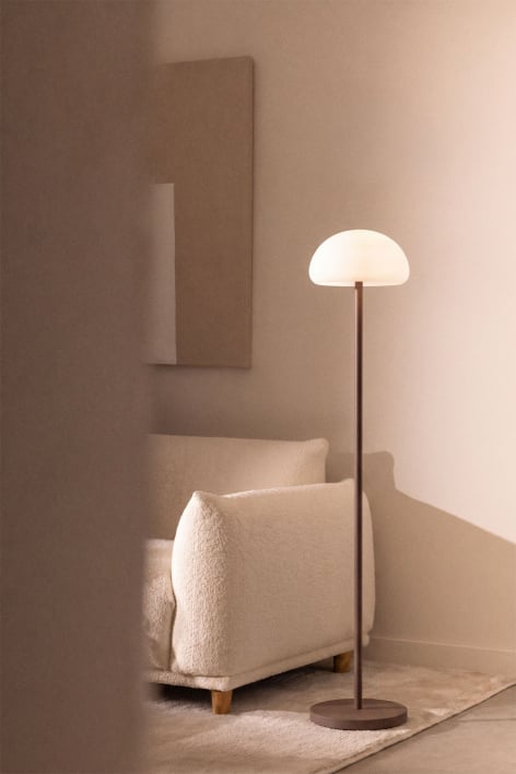 Lampada da terra LED wireless in ferro Zeliro