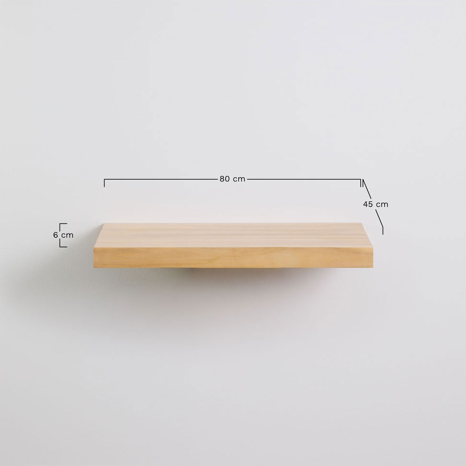 Set di mobili da bagno sospesi in legno di teak Venetian, MISURE