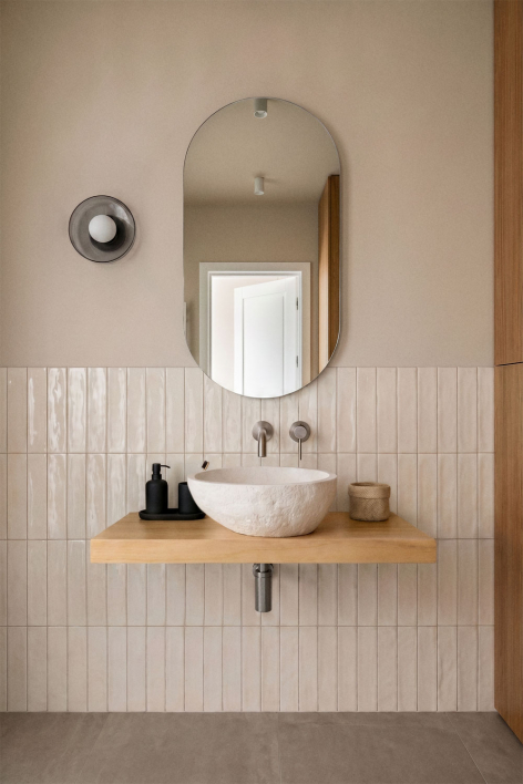 Set di mobili da bagno sospesi in legno di teak Venetian
