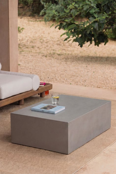 Tavolino da giardino rettangolare 100x70 cm in acciaio inox Iuraima
