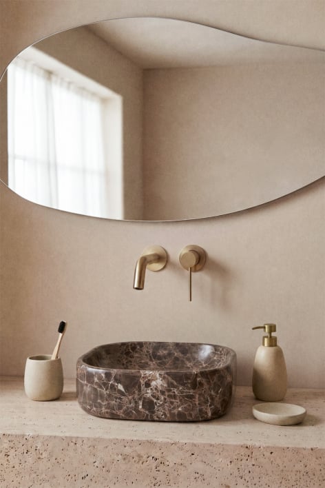 Lavabo quadrato 40x40 cm in marmo Francesca