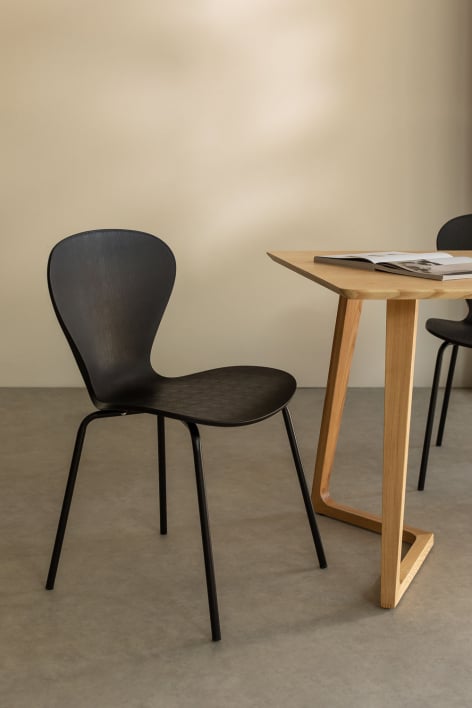 Sedia da pranzo impilabile Uit - Polipropilene Nero